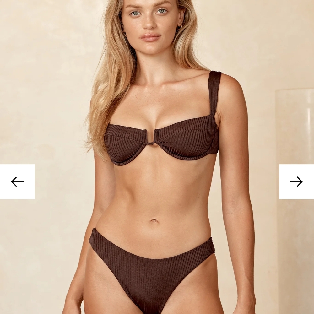 Chic Dark Brown Bikini Set
